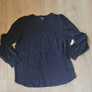 Amazon Essentials Women's Navy Long Sleeve Top